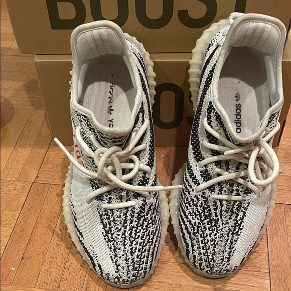 Yeezy Kids Black and White Sneakers